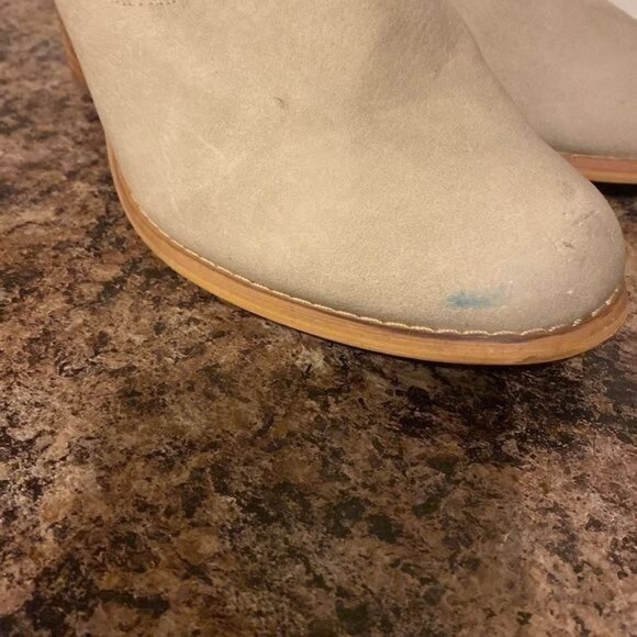 Tan Bling Chunky Heel Slouch Boots sz 10 - Picture 8 of 8